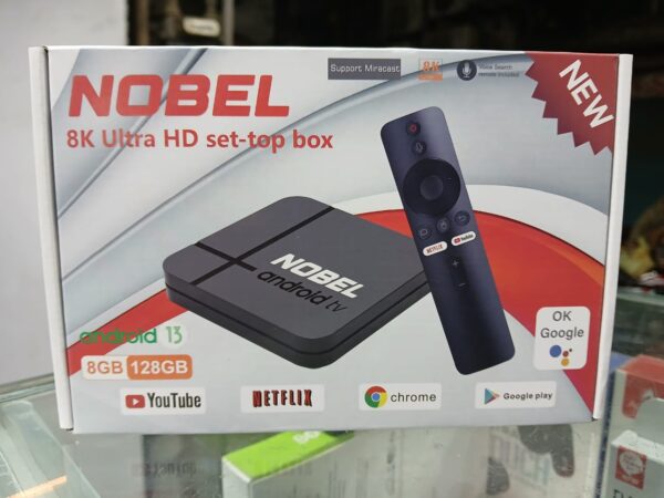 NOBEL ANDROID TV BOX WITH VOICE REMOTE