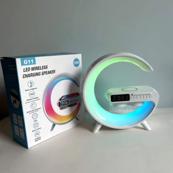 G11 LED Lighting Wireless Charging Bluetooth Speaker - Best Tech Gadget for Your Home and Office Personal Desk Space