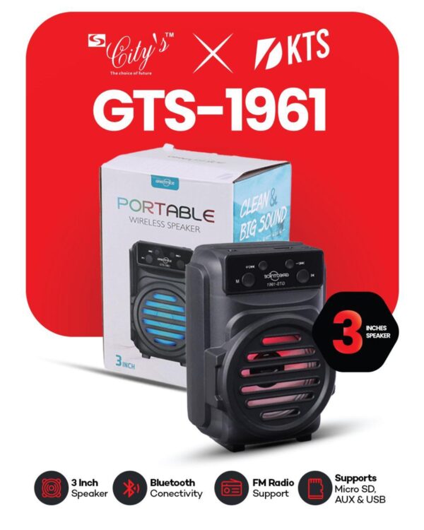 GTS-1961 Bluetooth MP3 Speaker 3"