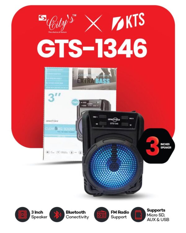 GTS 1346 Wireless Bluetooth Speaker EXTRA BASS