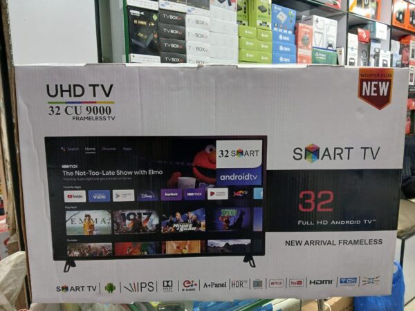 LED TV 32 INCH SMART  ANDROID. YOUTUBE, WIFI, NETFLX, BROWSER FULL HD BORDERLESS